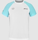Babolat Crew neck tee Lebron (white/Light blue)
