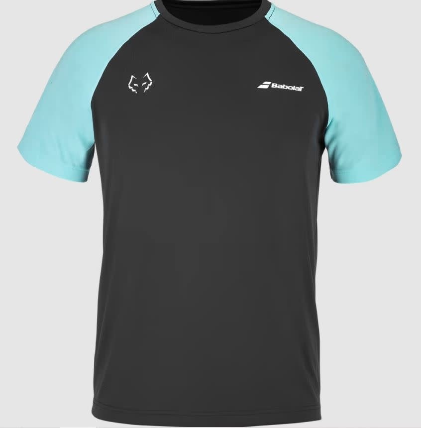 Babolat Crew neck tee Lebron (Black/Light blue)