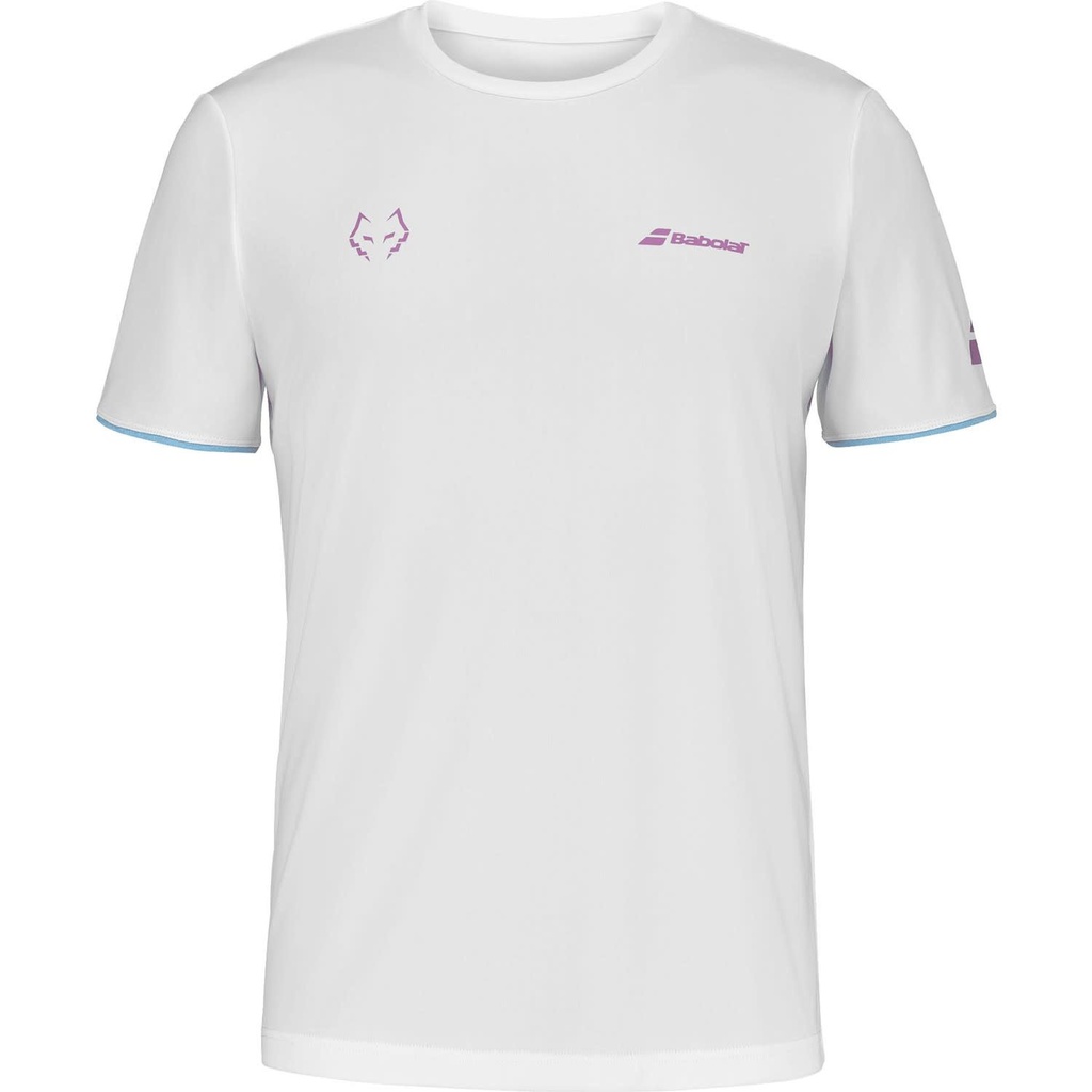 Babolat Crew neck tee Lebron white/white (S)