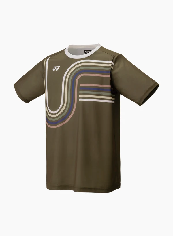 Yonex Men's Crew Neck Shirt 16747EX Oil Brown (XS)