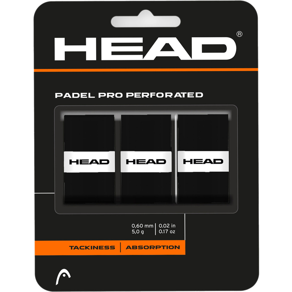 Head Padel Pro perforated 3pcs Zwart